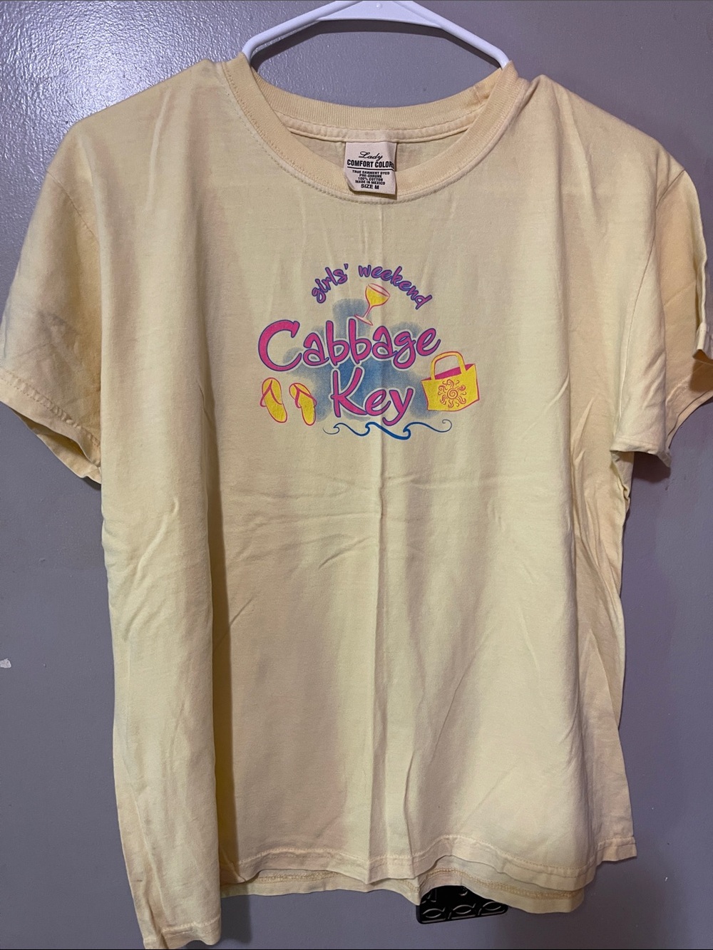 Comfort Colors Pale Yellow Cabbage Key Graphic Tee